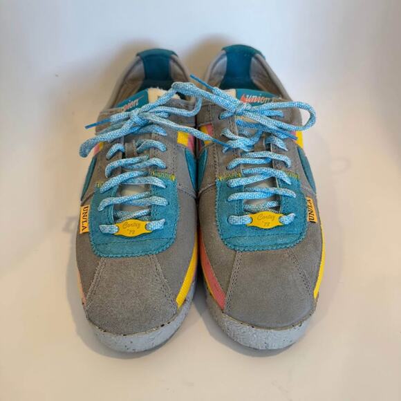 Nike x Union LA Cortez Light Smoke Grey / Blue Fury / Lemon Frost Mens Size 6.5 - Picture 2 of 9